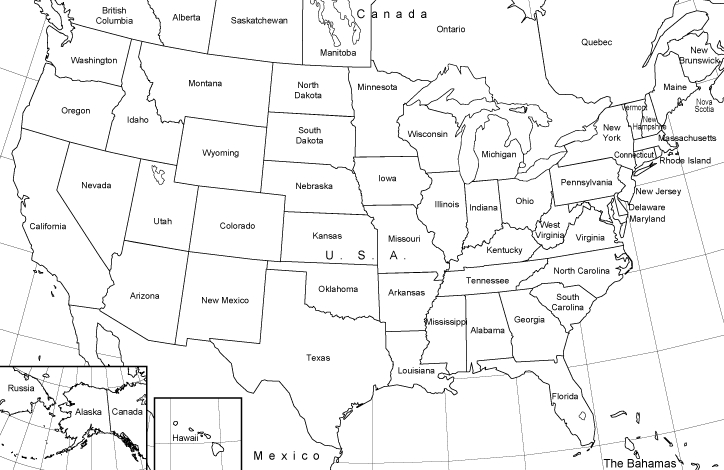 50 states map image