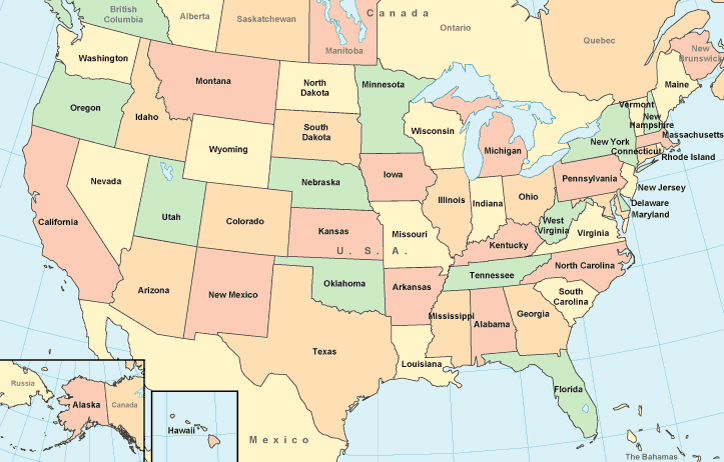 50 States Map Images