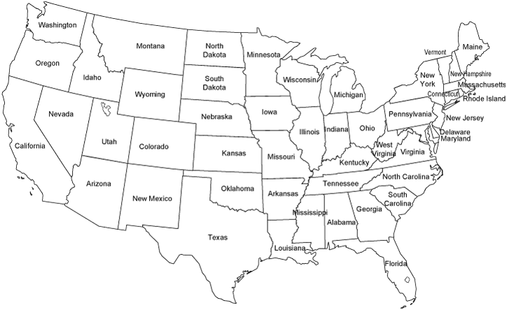 black and white united states map United States Map Outline Map black and white united states map